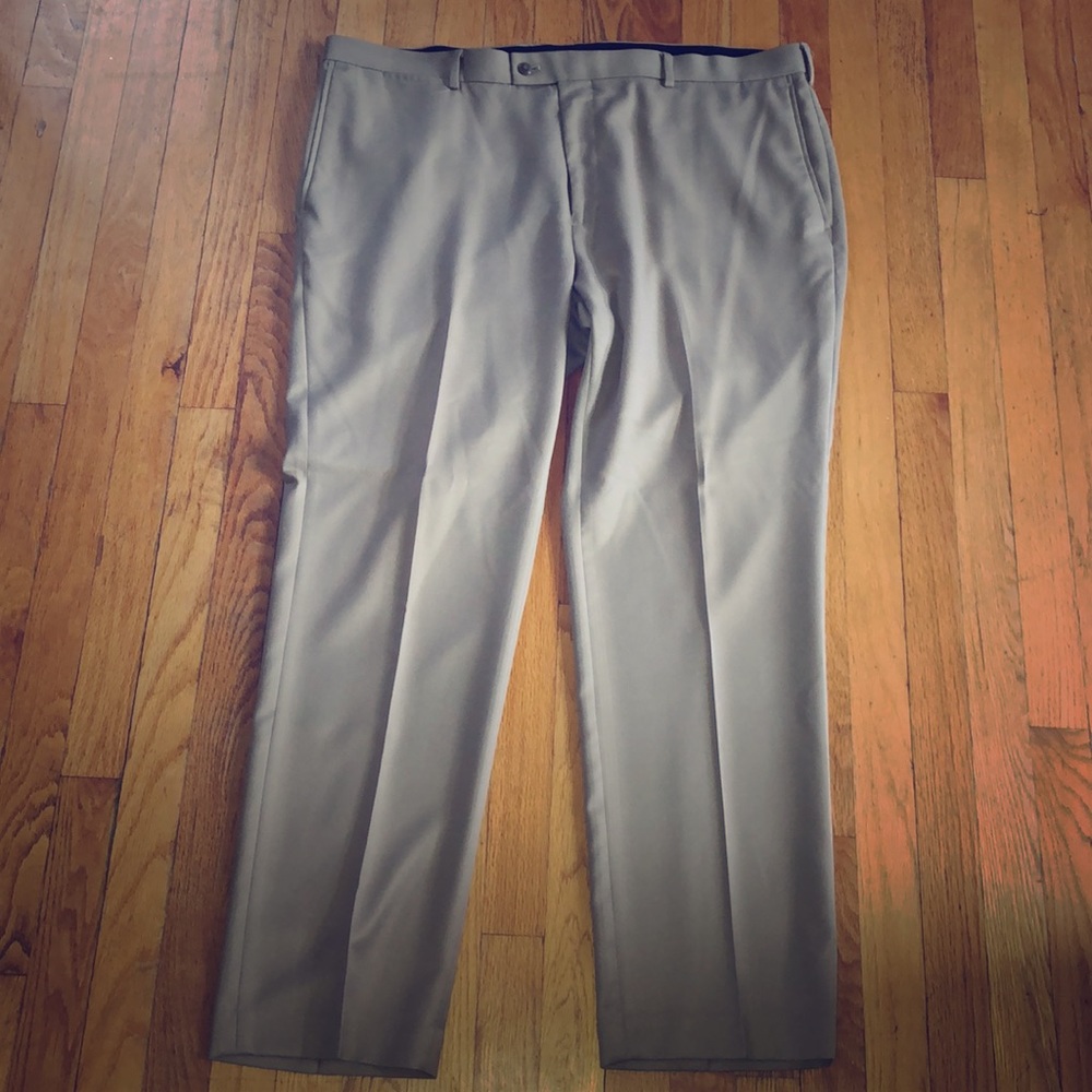 Classic Beige Dress Pants by Louis Raphael
